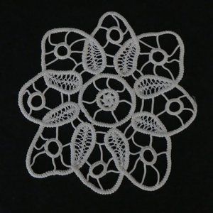 Vintage Floral Handmade Knit Crochet Doily